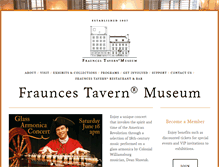 Tablet Screenshot of frauncestavernmuseum.org
